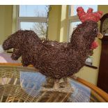 STRAWWORK SCULPTURE OF A ROOSTER