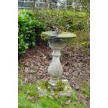 WEATHERED MOULDED STONE SUNDIAL