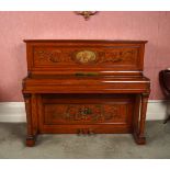 IMPORTANT SATINWOOD UPRIGHT PIANO