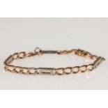 9 CT GOLD AND PLATINUM BRACELET