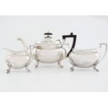 THREE PIECE SILVER TEA SERVICE