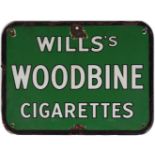 WILLS'S WOODBINE CIGARETTES ORIGINAL SIGN