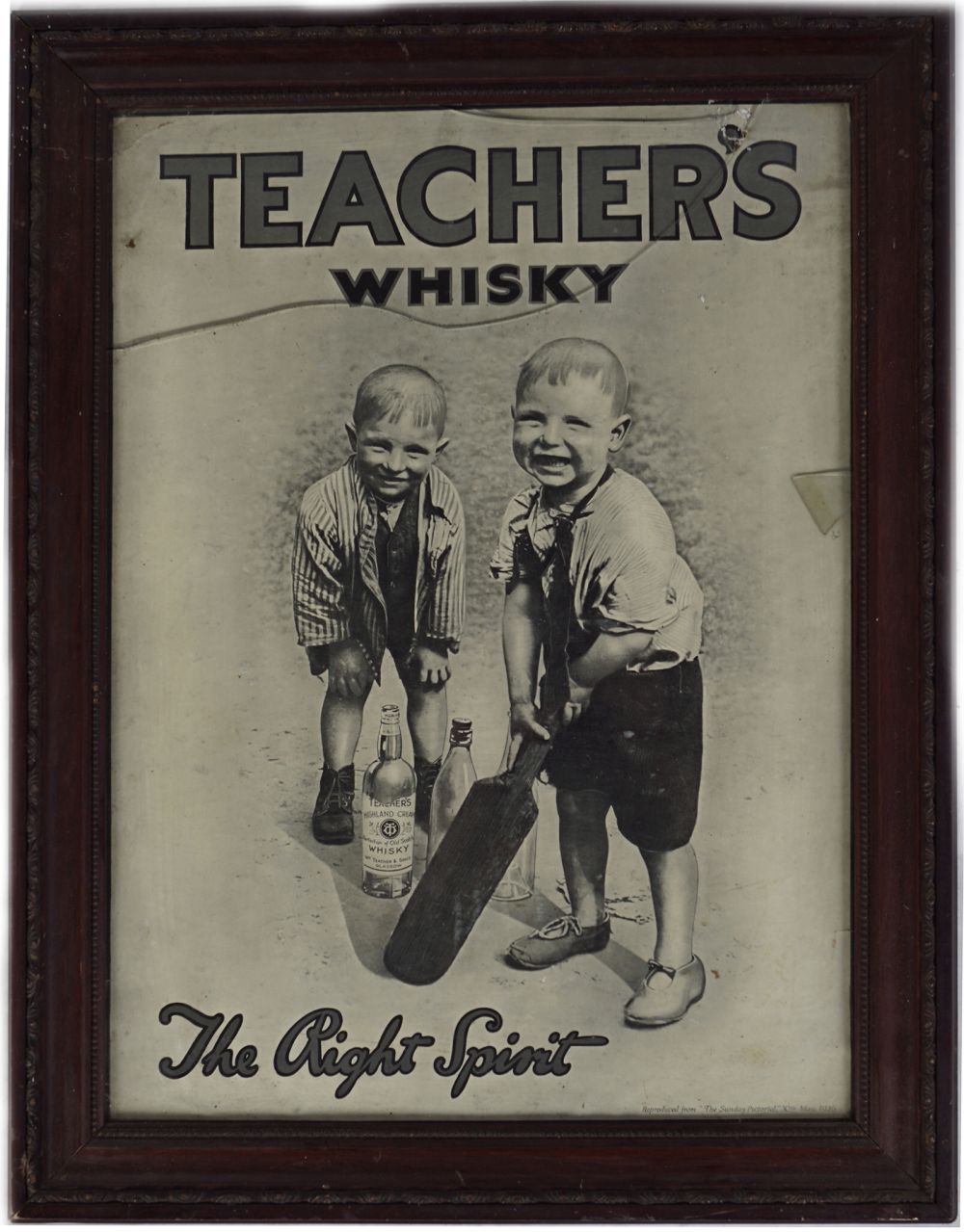 TEACHERS WHISKY ORIGINAL VINTAGE POSTER