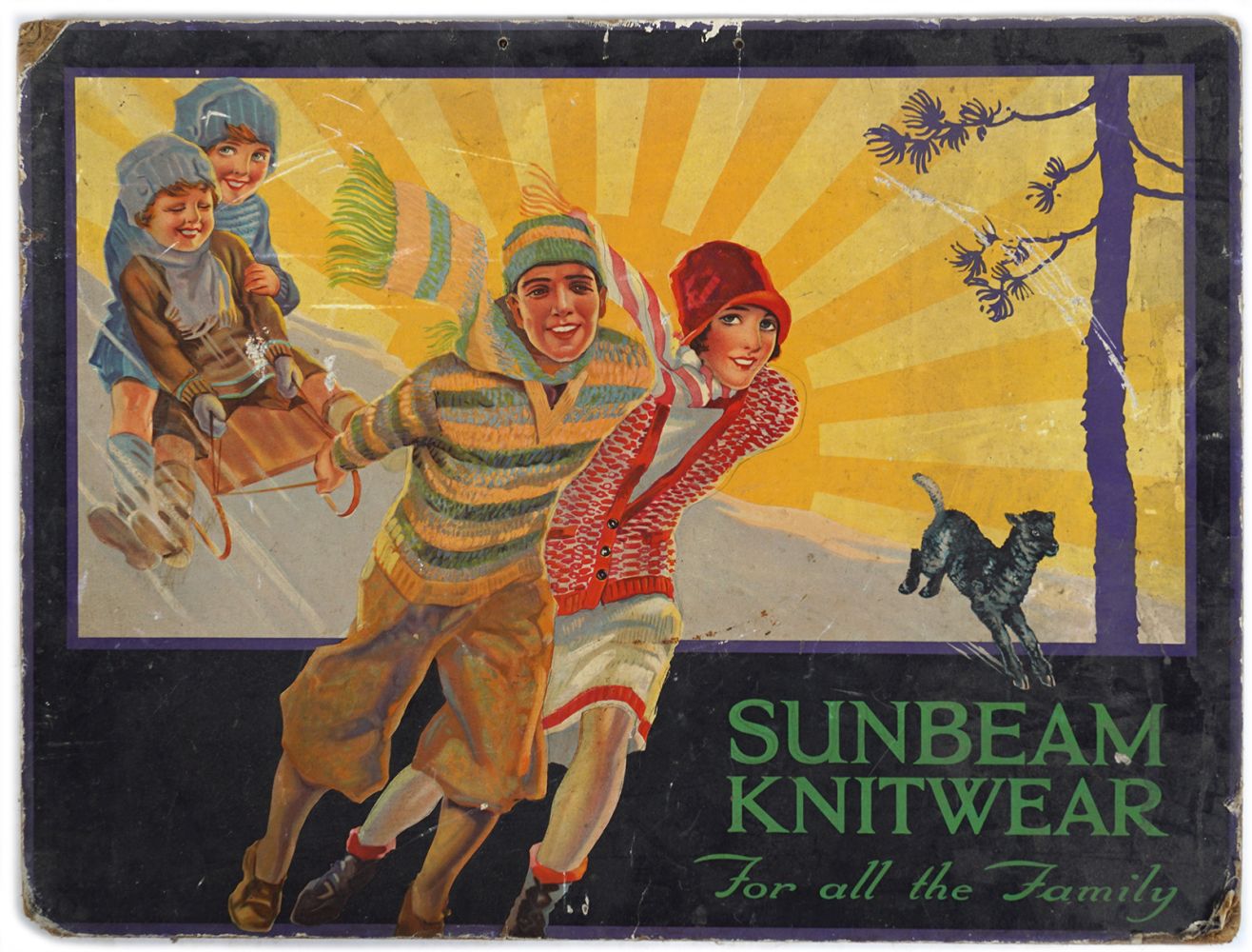 SUNBEAM KNITWEAR ORIGINAL VINTAGE POSTER