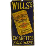 WILLS'S CIGARETTES SOLD HERE SIGN