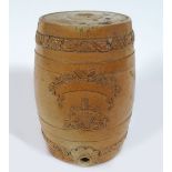 LATE 19TH-CENTURY STONEWARE WHISKEY BARREL