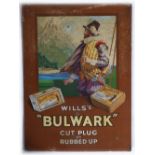 WILLS'S BULWARK CUT PLUG ORIGINAL VINTAGE POSTER