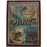 SHAW'S BACON ORIGINAL VINTAGE POSTER