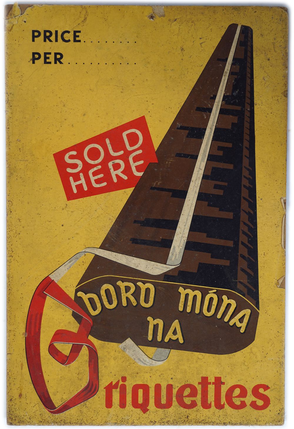 BORD NA MONA BRIQUETTES ORIGINAL VINTAGE POSTER