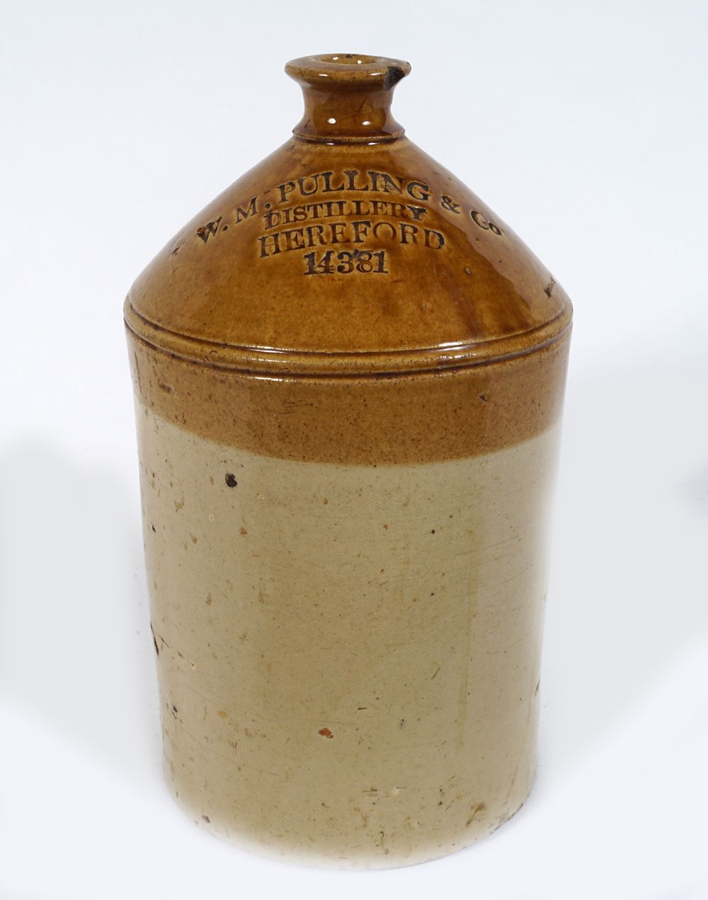 LATE 19TH-CENTURY STONEWARE WHISKEY JAR