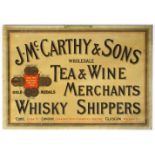 J. MCCARTHY & SONS ORIGINAL VINTAGE POSTER