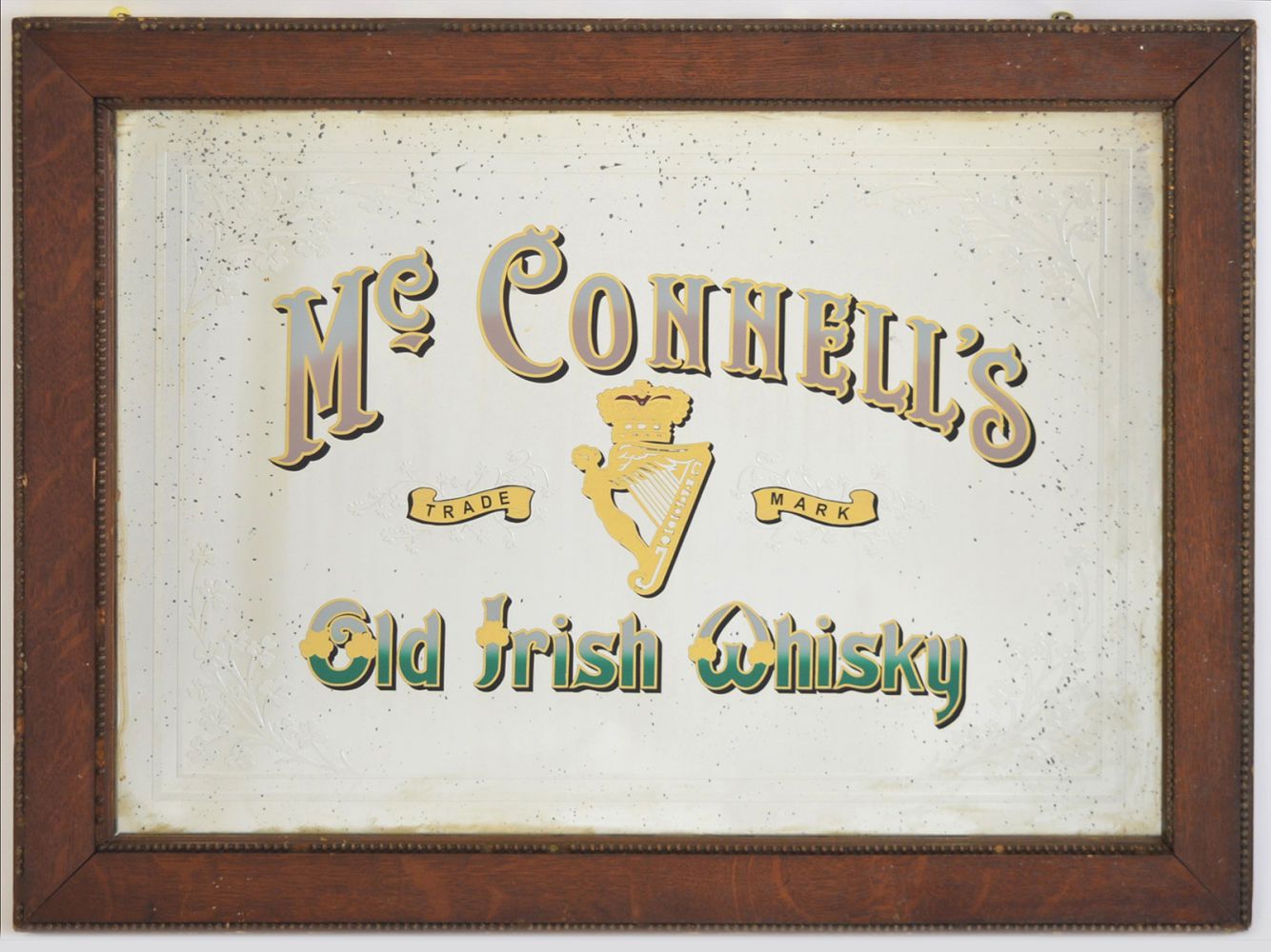 MCCONNELL'S OLD IRISH WHISKEY ADVERTISING MIRROR