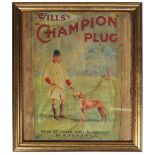 WILLS'S CHAMPION PLUG ORIGINAL POSTER