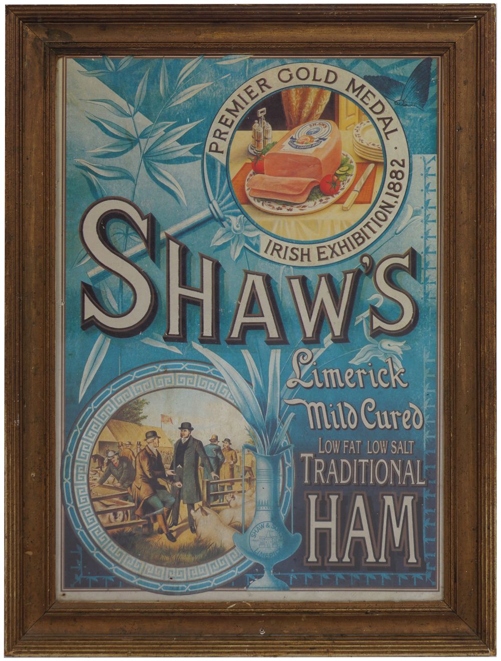 SHAW'S HAM ORIGINAL VINTAGE POSTER