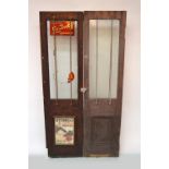 19TH-CENTURY SCUMBEL PINE SALOON DOORS