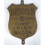 DENNY'S STAR BRAND ORIGINAL BRASS PLAQUE