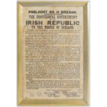 FRAMED IRISH PROCLAMATION