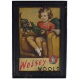 WOLSEY WOOLS ORIGINAL VINTAGE POSTER