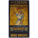 IRISH SWEEPS BALLSBRIDGE SHARES SERVICE POSTER