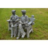 BRONZE GARDEN SCULPTURE GROUP