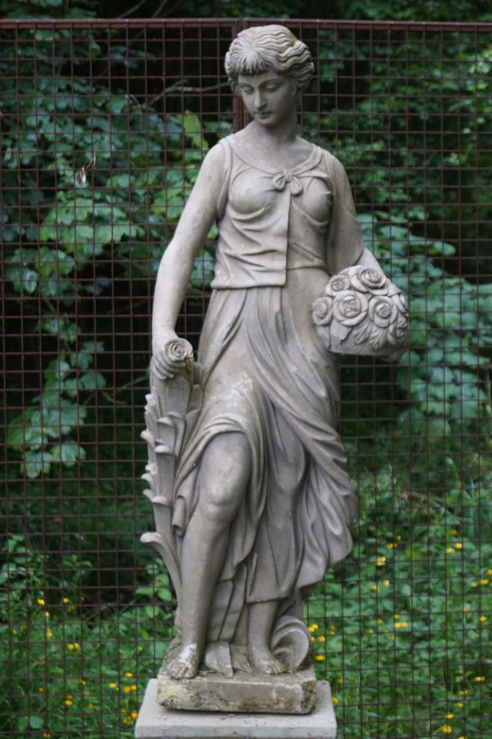 LARGE MOULDED STONE GARDEN SCULPTURE