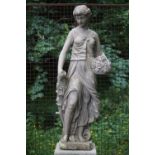 LARGE MOULDED STONE GARDEN SCULPTURE