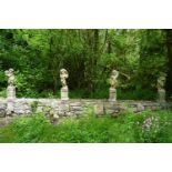 GROUP OF 4 COMPOSITE GARDEN SCULPTURES