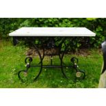 WROUGHT IRON GARDEN TABLE