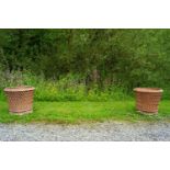 PAIR OF TERRACOTTA PLANTERS