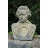 MOULDED STONE GARDEN BUST