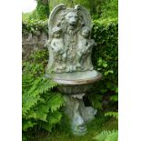 LARGE BRONZE ROCOCO GARDEN FOUNTAIN