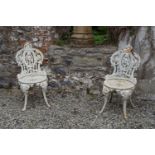 PAIR OF 19TH-CENTURY ROCOCCO CAST IRON CHAIRS