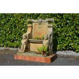 MOULDED STONE CEREMONIAL GARDEN SEAT