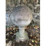 PAIR OF MOULDED STONE FINIALS