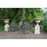 PAIR OF CLASSICAL TERRACOTTA URNS