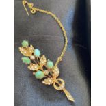 ANTIQUE 9CT. YELLOW GOLD SPRAY BROOCH