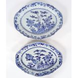 PR OF 18TH-CENTURY CHINESE BLUE & WHITE PLATTERS