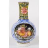 CHINESE QING POLYCHROME GLASS VASE