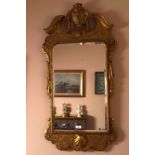 18TH-CENTURY IRISH CARVED GILT FRAMED MIRROR