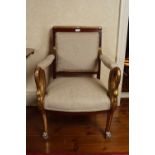 PAIR OF FRENCH EMPIRE ARMCHAIRS