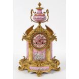 19TH-CENTURY FRENCH SÈVRES & ORMOLU MANTLE CLOCK