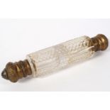 19TH-CENTURY CUT GLASS PERFUME BOTTLE