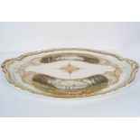 FRENCH PORCELAIN AND PARCEL GILT TRAY