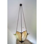 TIFFANY STYLE GLASS HANGING LIGHT