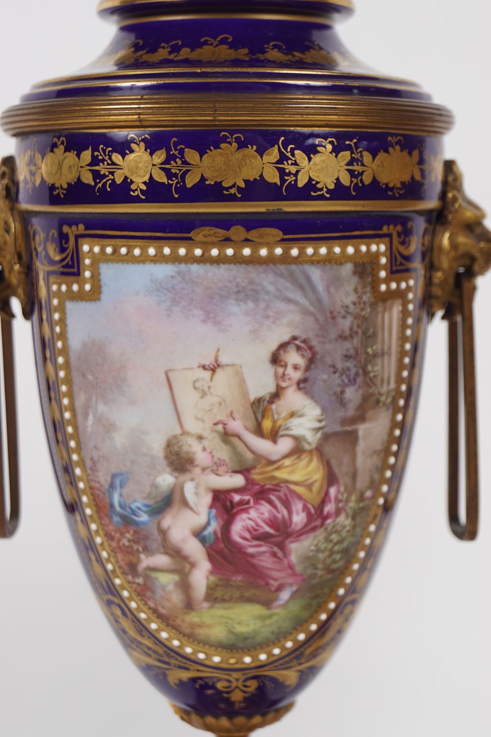 PAIR OF 19TH-CENTURY SÈVRES CANDLE URNS - Image 4 of 8