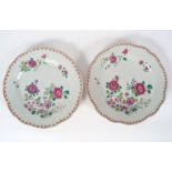 PAIR OF 18TH-CENTURY CHINESE FAMILLE ROSE PLATES