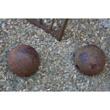 PAIR OF CANNON BALLS