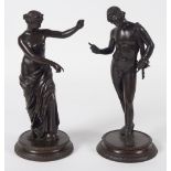 PAIR OF 19TH-CENTURY BRONZE FIGURES