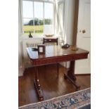 REGENCY MAHOGANY LIBRARY TABLE