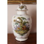 19TH-CENTURY GERMAN PORCELAIN URN AND COVER
